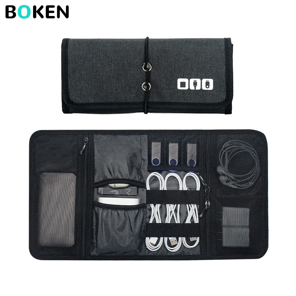 Tech Accessories Case - Teknoloji Organizatör Çantası Kablo Saklama Kutusu